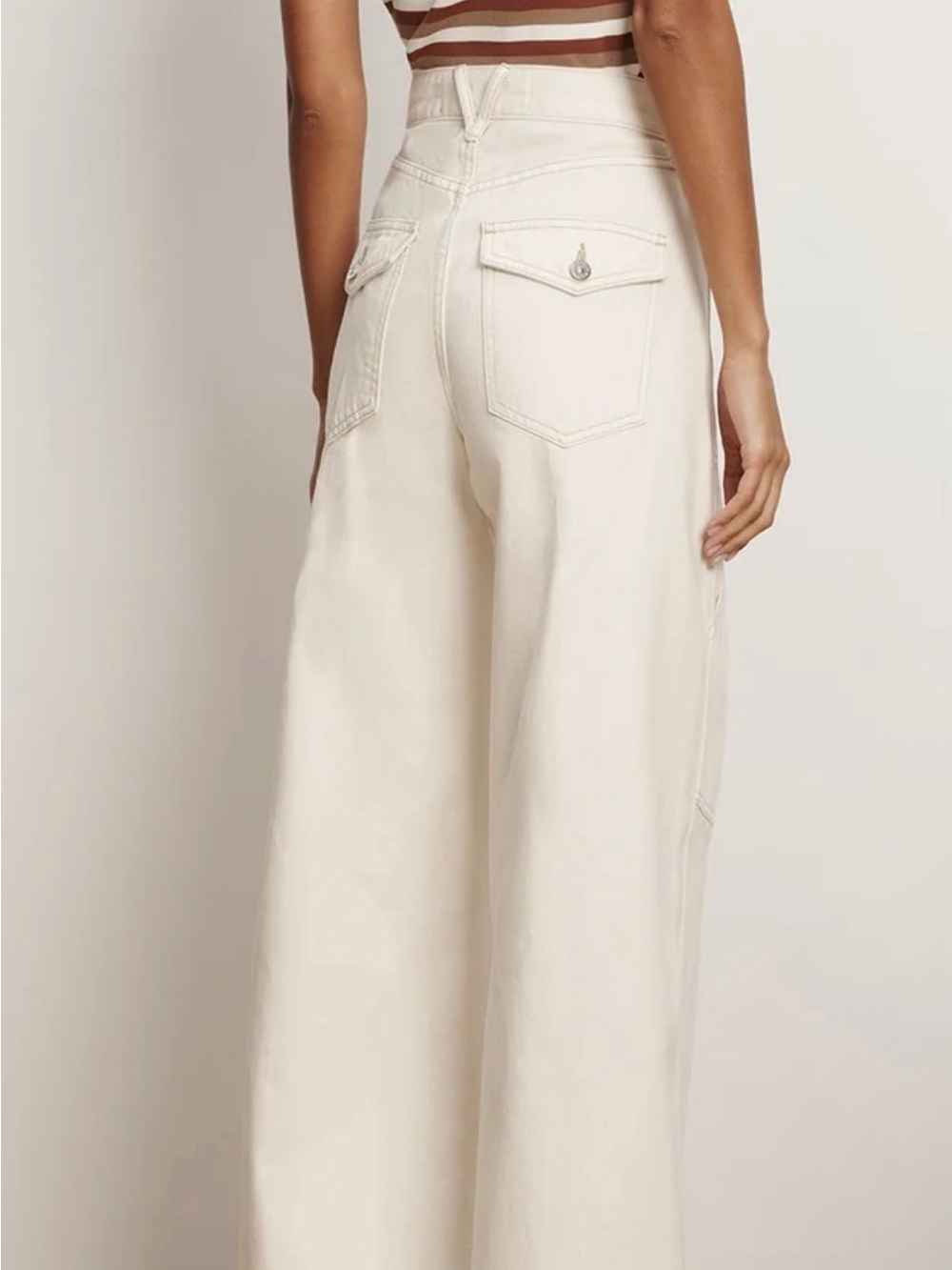 NWT Veronica Beard - Freddy Wide Leg Cargo Jean - Picture 3 of 6
